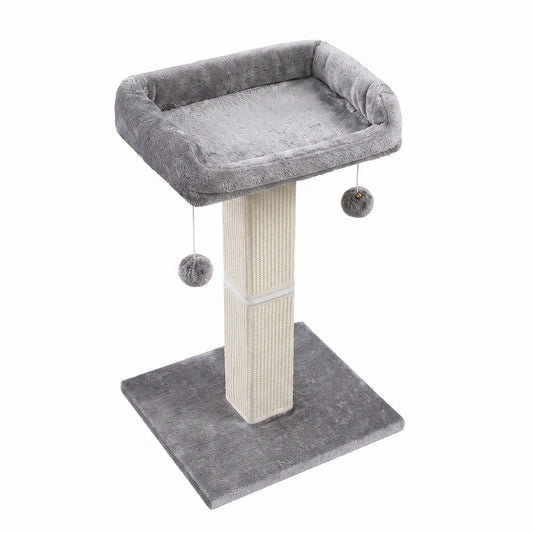 71 cm Scratching Post with Bed for Indoor Cats, Grey - image 1