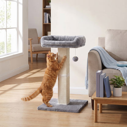 71 cm Scratching Post with Bed for Indoor Cats, Grey - image 4