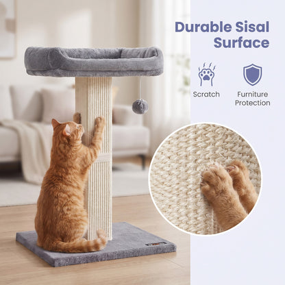 71 cm Scratching Post with Bed for Indoor Cats, Grey - image 8