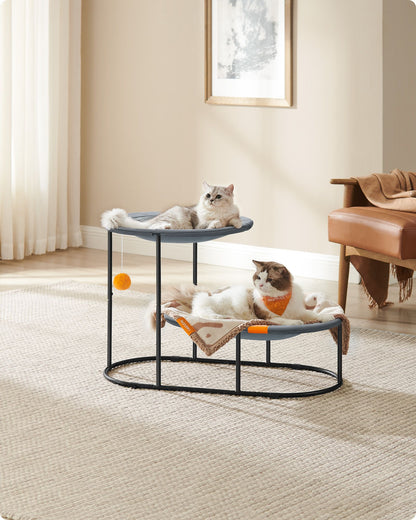 2-Tier Elevated Cat Bed for Multi-Cat Households