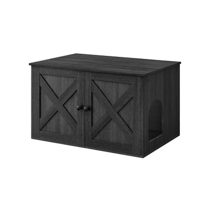 Cat Litter Box Enclosure with Removable Divider - HWLEXTRA 