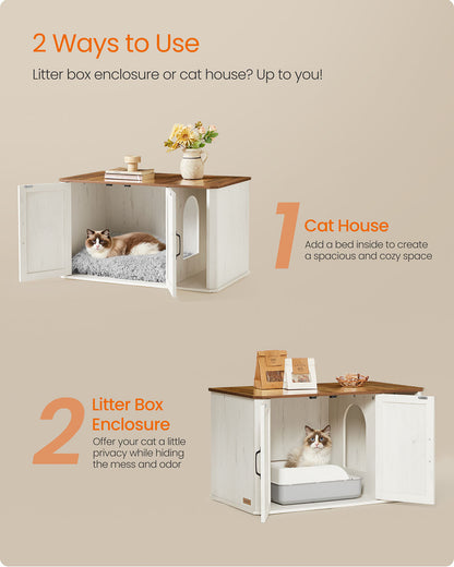 Litter Box Enclosure Modern Cat Litter Box Furniture Hidden