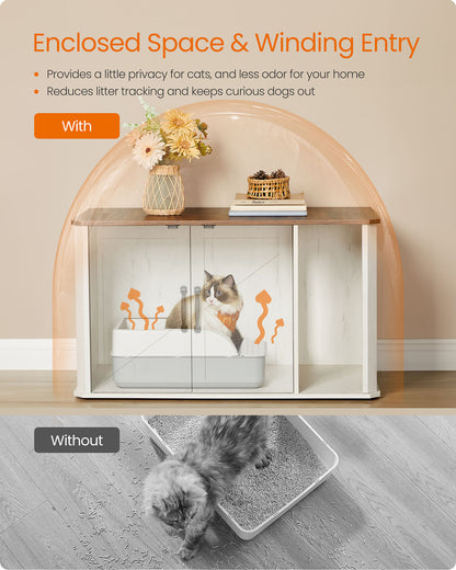Litter Box Enclosure Modern Cat Litter Box Furniture Hidden