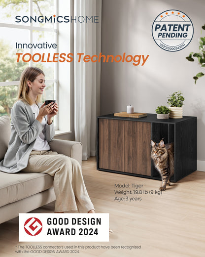Superfast Toolless Assembly-Cat Litter Box Enclosure for Large Cats
