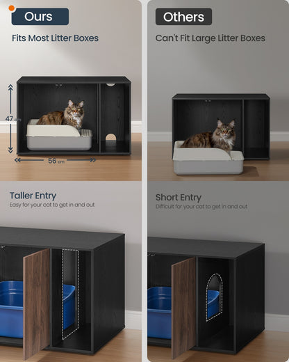 Superfast Toolless Assembly-Cat Litter Box Enclosure for Large Cats