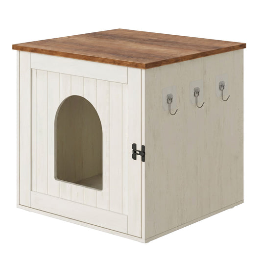 Cat Litter Box Enclosure, Snapsemble Superfast Assembly, Litter Box Cabinet, Double Latches, Hooks - image 1
