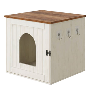 Cat Litter Box Enclosure, Snapsemble Superfast Assembly, Litter Box Cabinet, Double Latches, Hooks - image 1