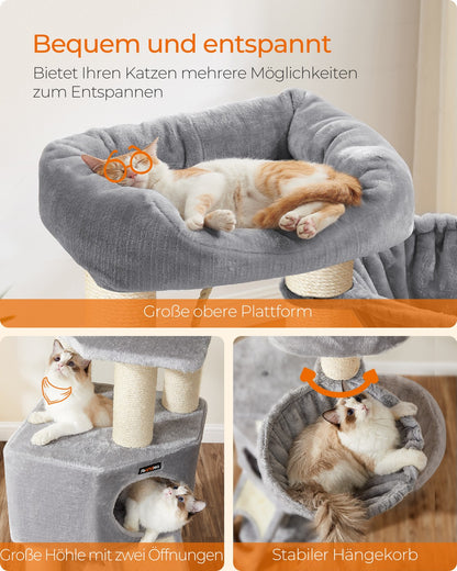 141 cm Cat Condo with Thick Scratching Posts