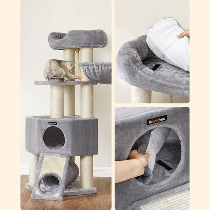 141 cm Cat Condo with Thick Scratching Posts - image 8