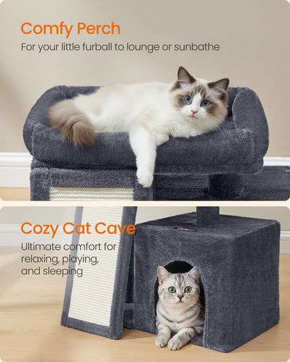 Cat Tree Condo with Ramp, 20.1 x 15.4 x 18.3 Inches, Dove Gray - image 10