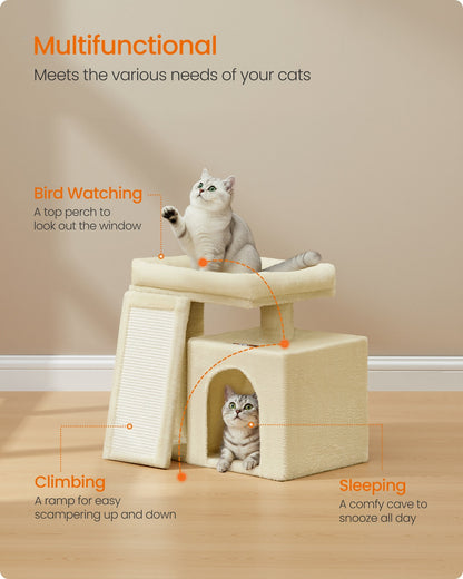 Cat Tree Condo with Ramp, 20.1 x 15.4 x 18.3 Inches, Dove Gray - image 15