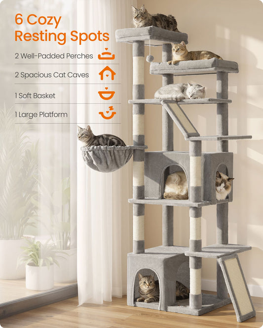 72.6-Inch Tall Cat Tree Tower for Indoor Extra Large Cats - image 1