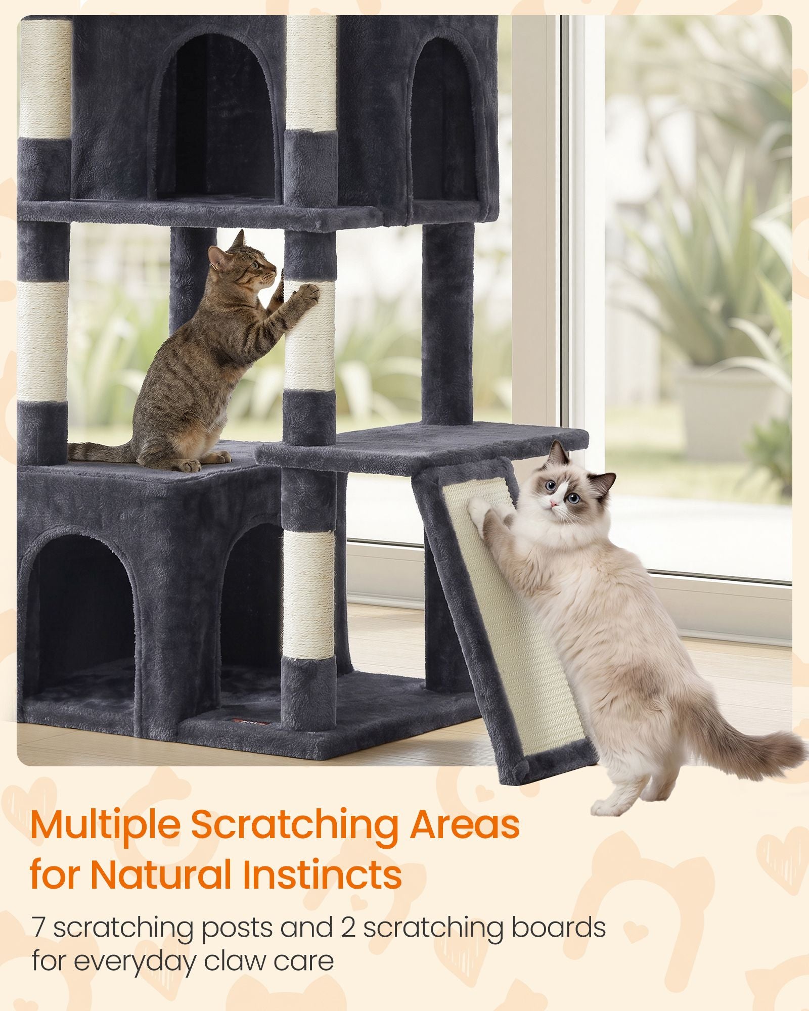 72.6-Inch Tall Cat Tree Tower for Indoor Extra Large Cats - image 4