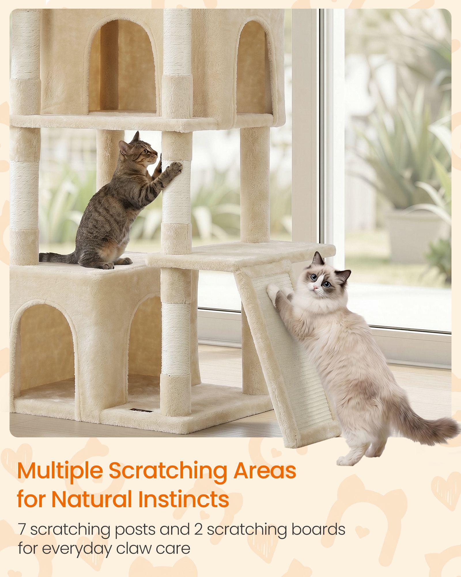 72.6-Inch Tall Cat Tree Tower for Indoor Extra Large Cats - image 9