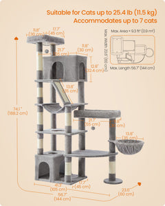 74.1-Inch Cat Tree Tower for Indoor Extra Large Cats - image 1