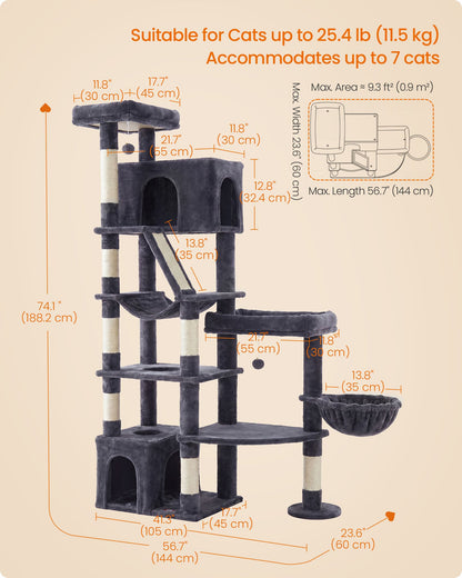 74.1-Inch Cat Tree Tower for Indoor Extra Large Cats - image 3