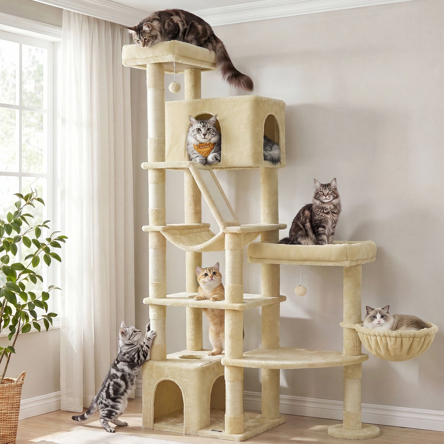 74.1-Inch Cat Tree Tower for Indoor Extra Large Cats - image 4