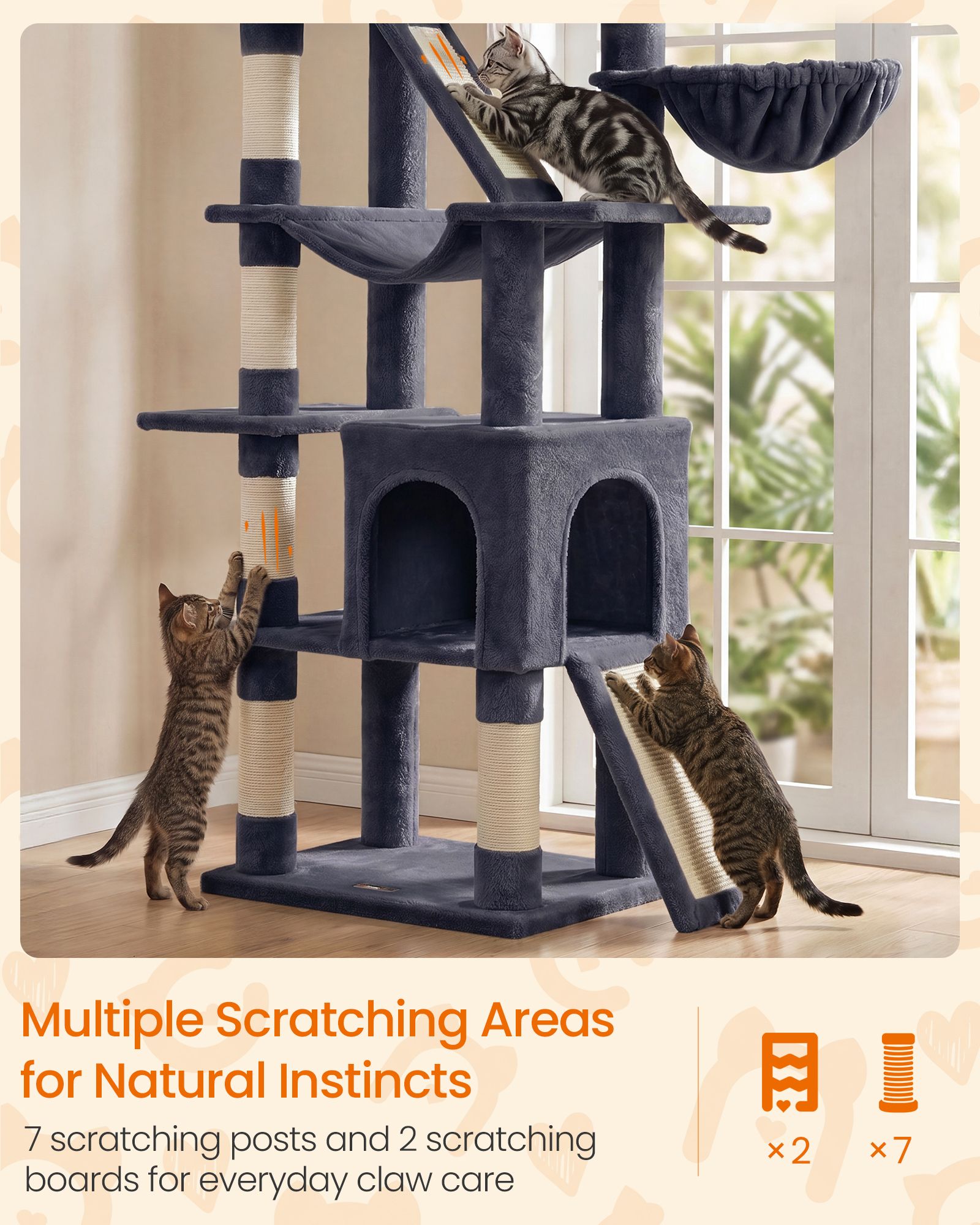 Cat Tree with Sisal Scratching Posts - image 7
