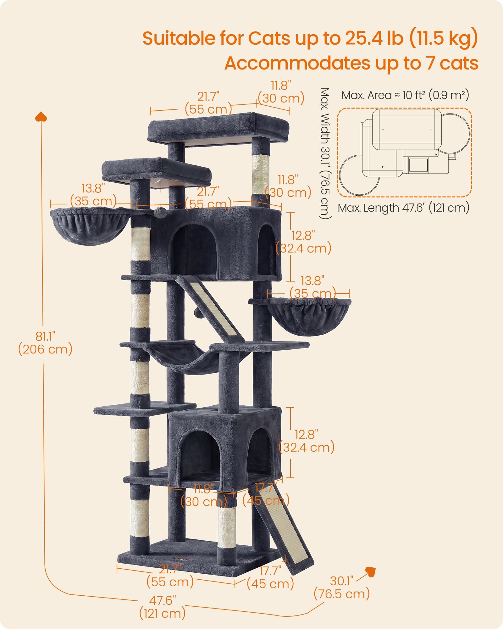Cat Tree with Sisal Scratching Posts - image 3