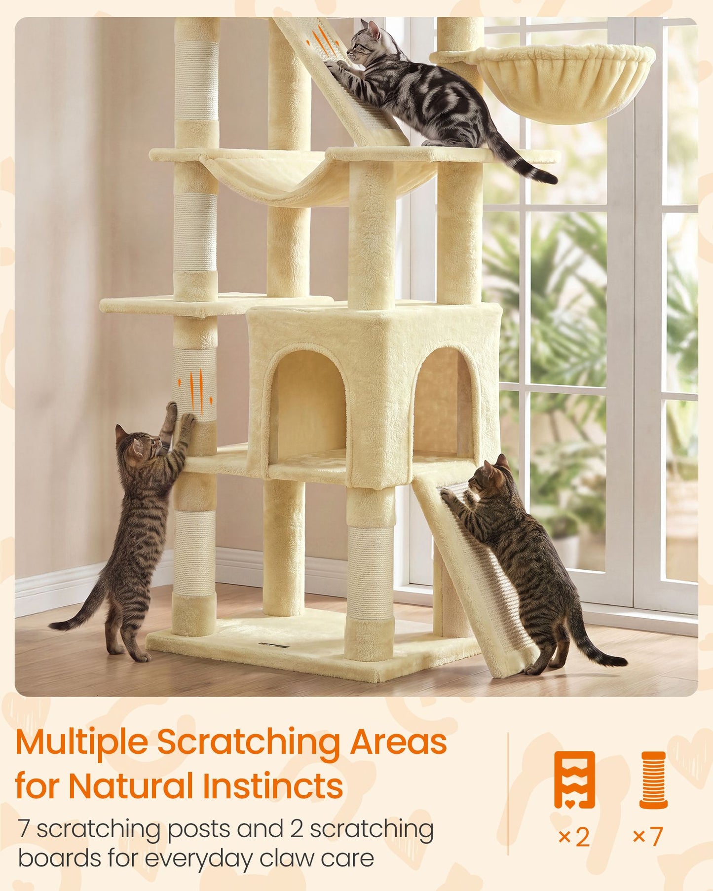 Cat Tree with Sisal Scratching Posts - image 4