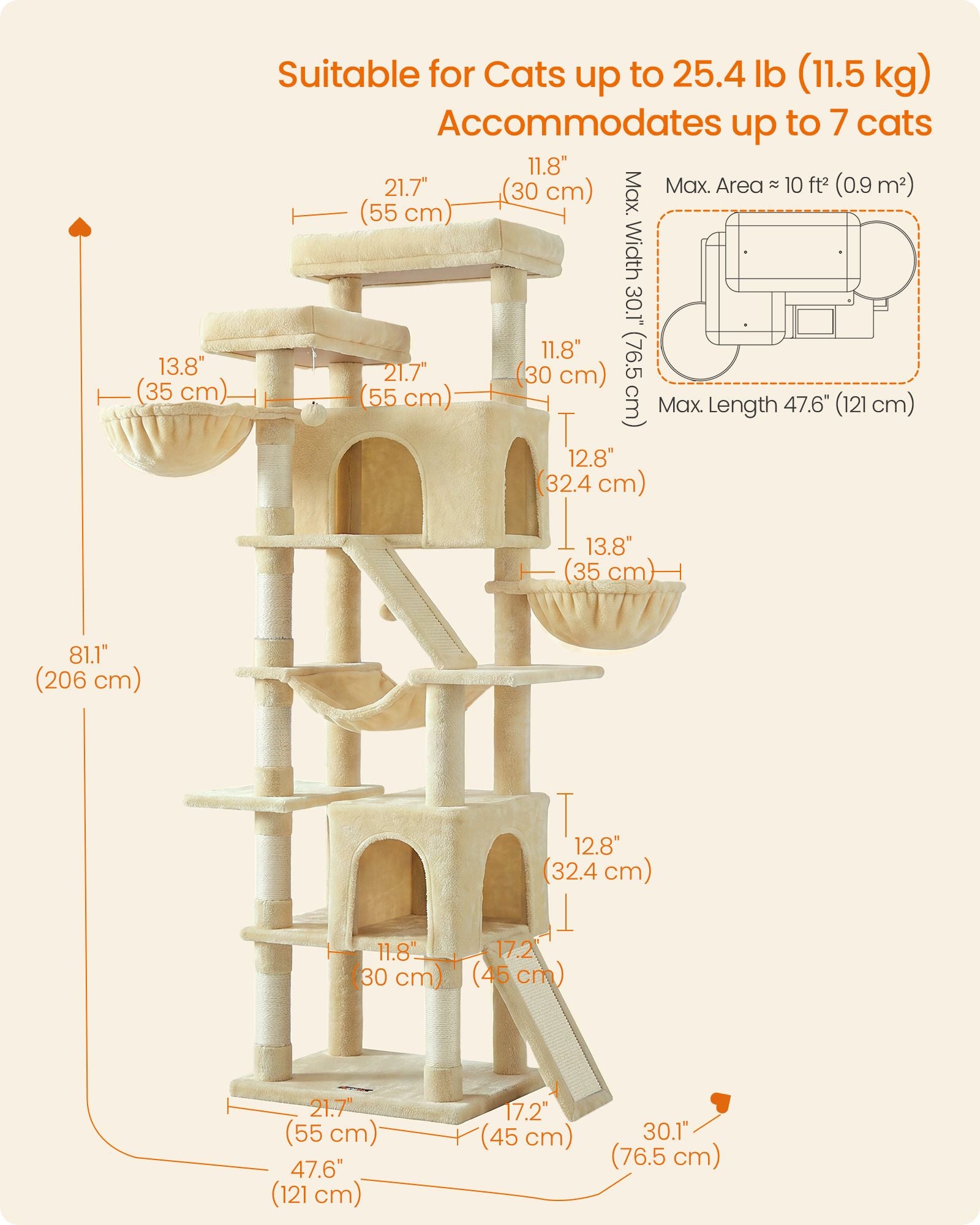 Cat Tree with Sisal Scratching Posts - image 5