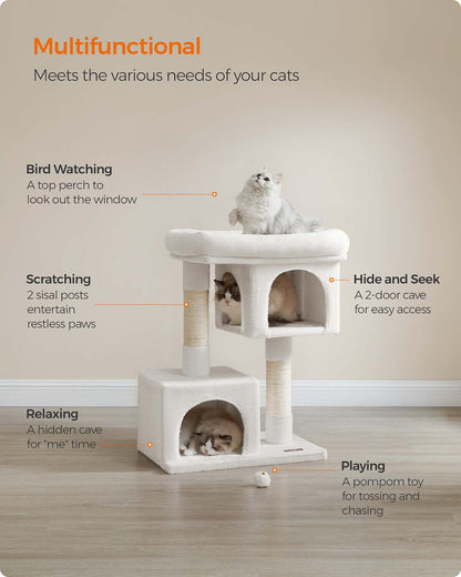 33.1-Inch Cat Tower for Large Cats up to 16 lb