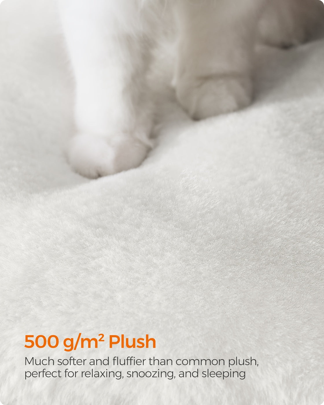 Modern Cat Tower with Cushions, Cloud White - image 4
