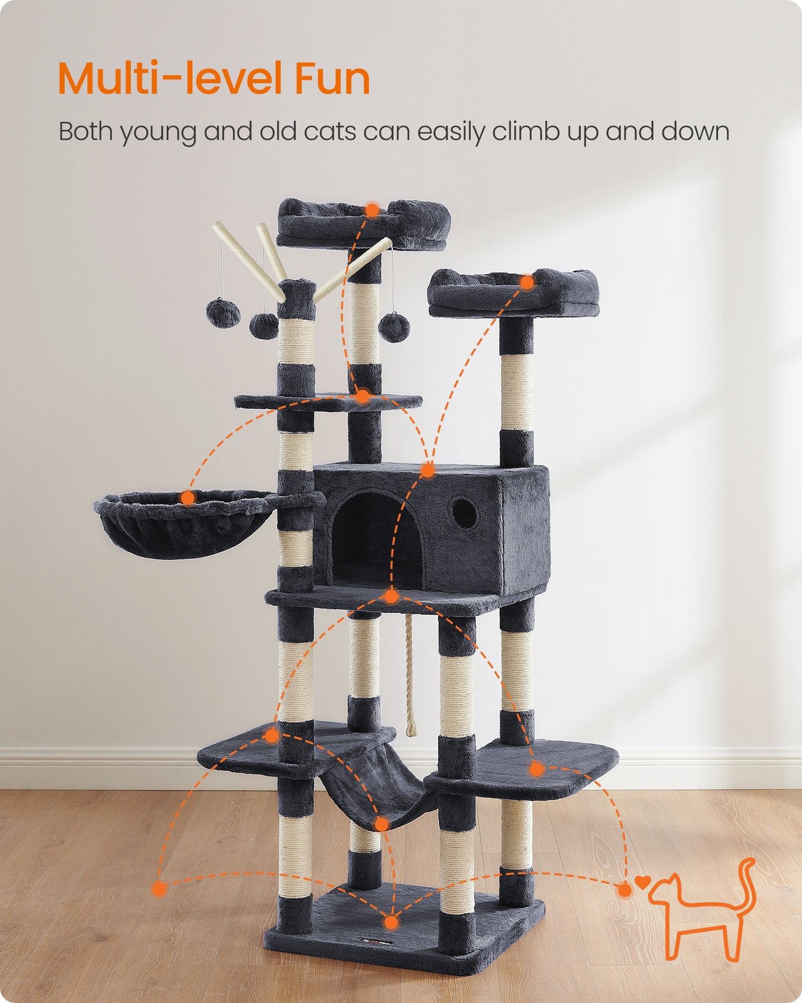 Cat Tree Smoky Gray - image 4