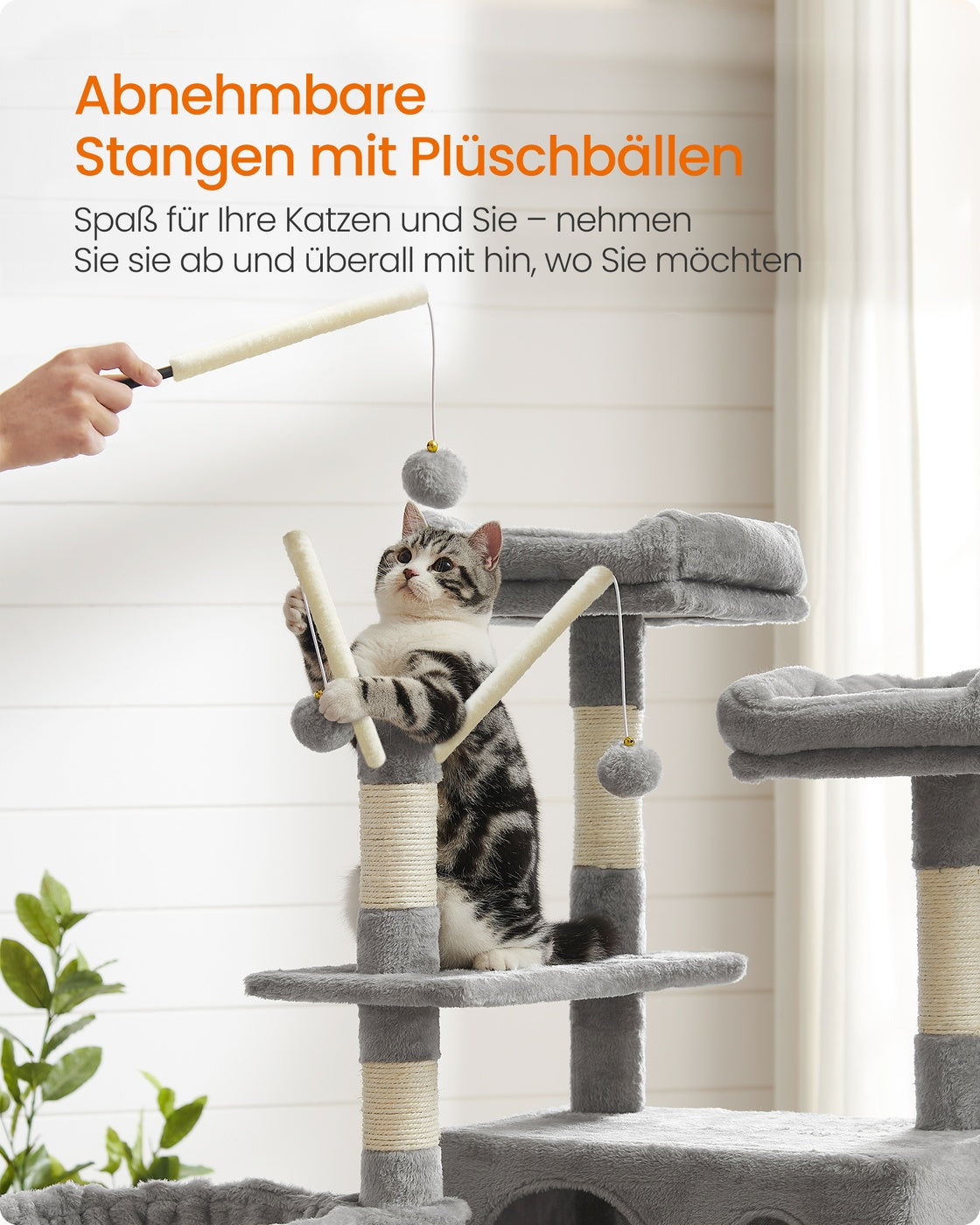 Cat Tree Light Gray