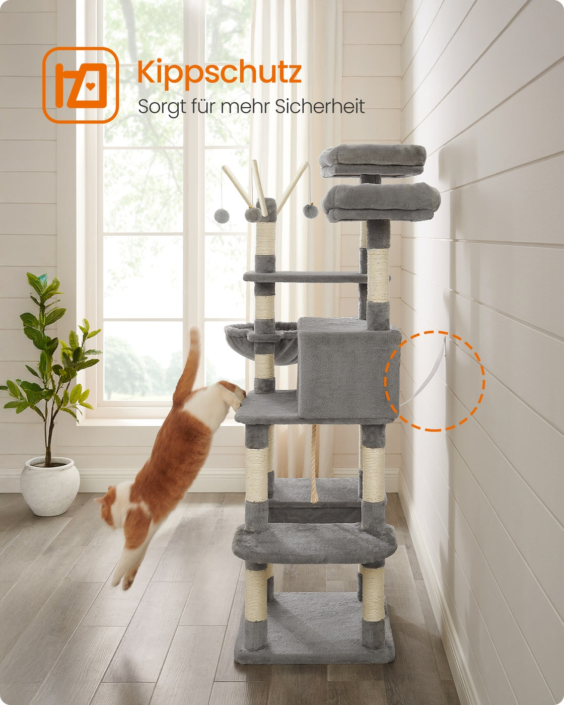 Cat Tree Light Gray