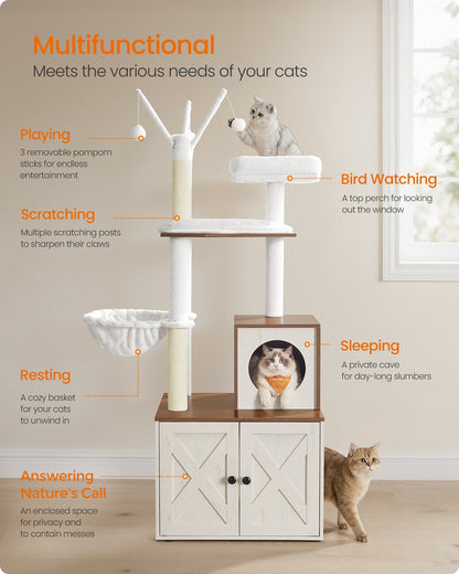 Cat Tree with Litter Box Enclosure - image 17