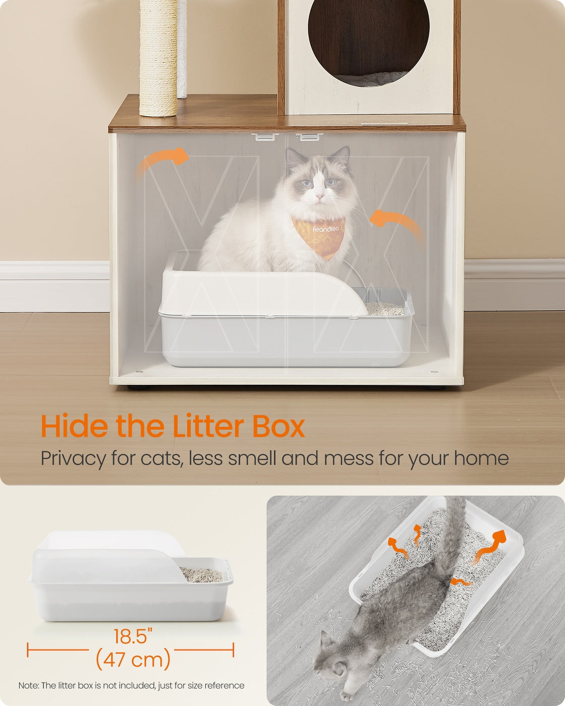 Cat Tree with Litter Box Enclosure - image 18