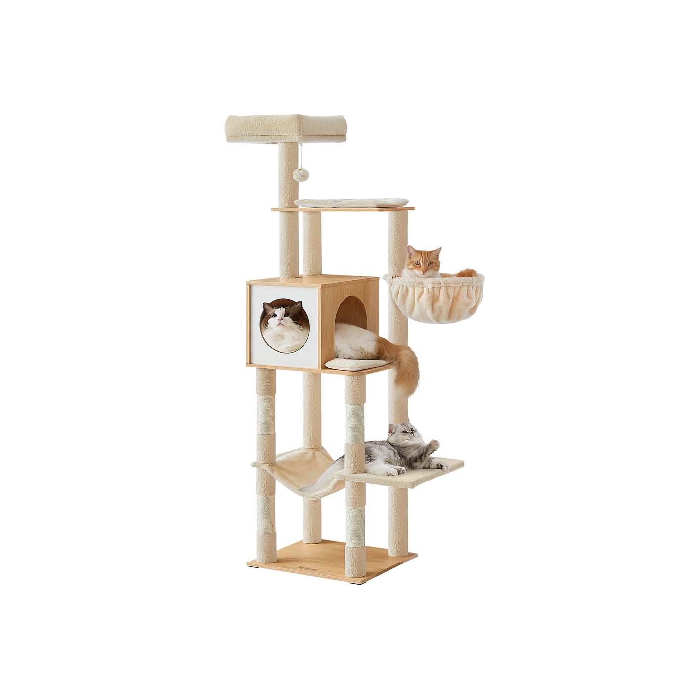 65-Inch Tall Multi-Level Cat Tree