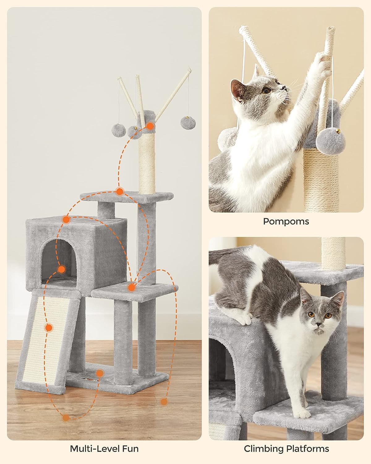 Cat Tree with Scratching Post - image 7