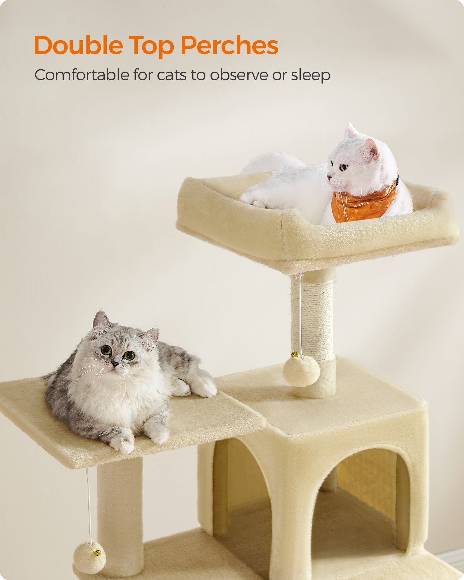 56.3-Inch Cat Tree for Indoor Cats - image 33