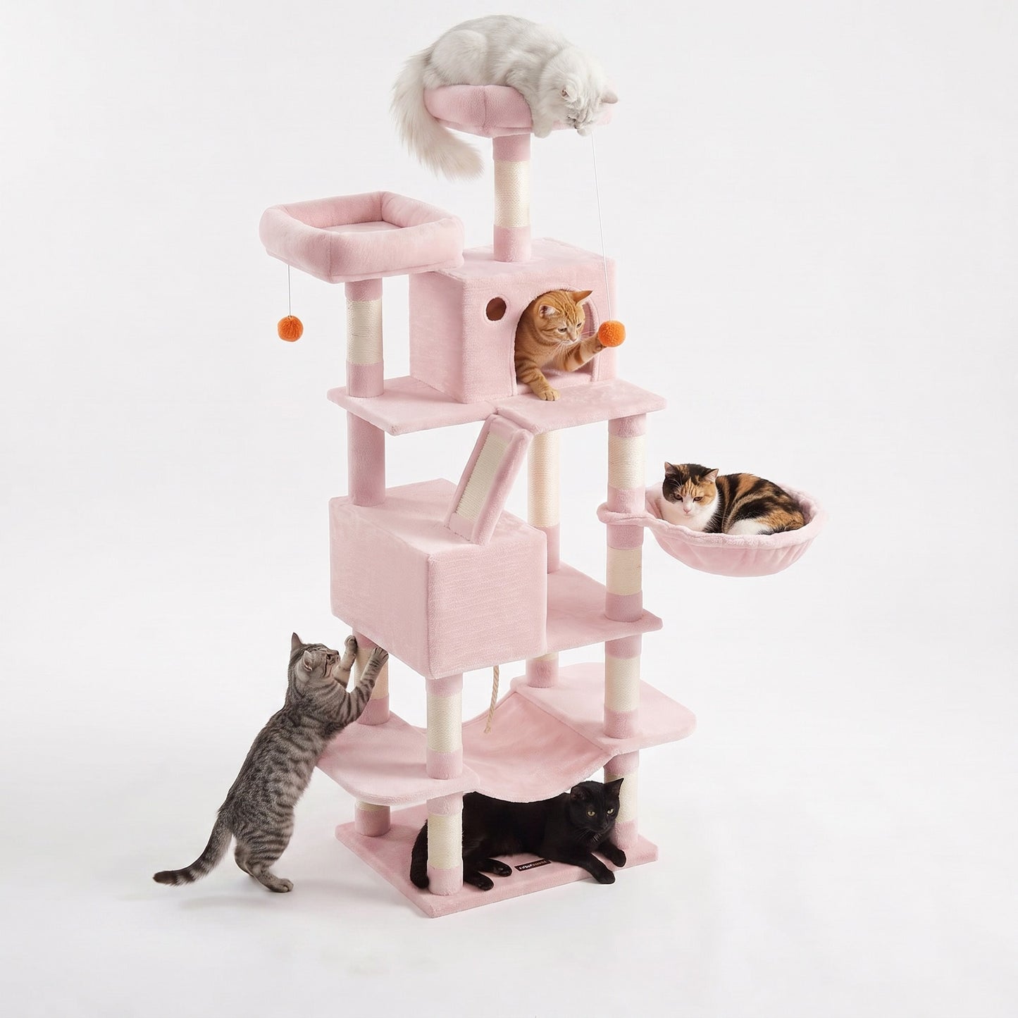 XL Cat Tree Tower for Multi-Cat Households, Dark Grey - image 75