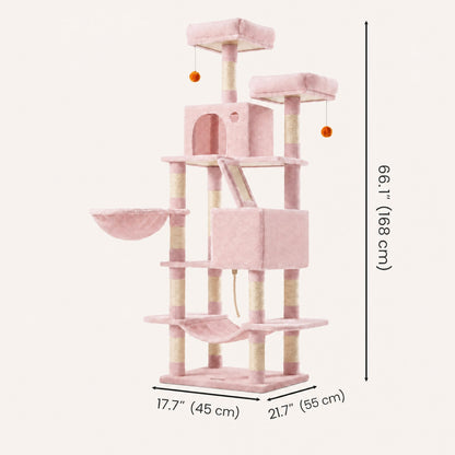 XL Cat Tree Tower for Multi-Cat Households, Dark Grey - image 76