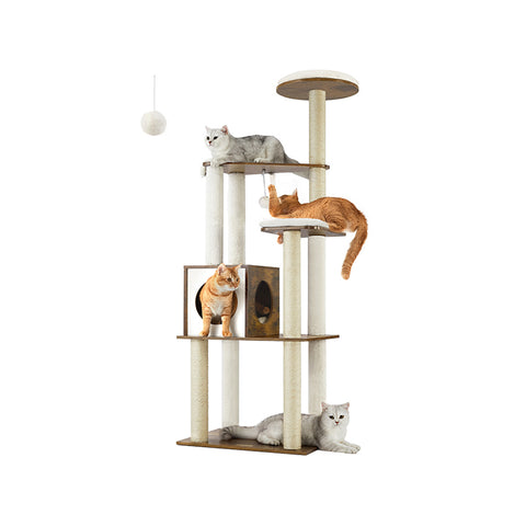 65-Inch WoodyWonders Cat Tree
