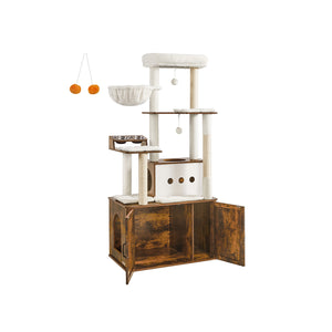 66.9-Inch Cat Tower with Litter Box Enclosure