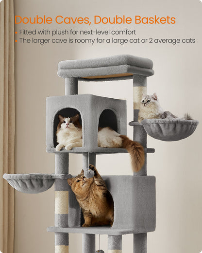 69-Inch Tall Cat Tree for Indoor Cats