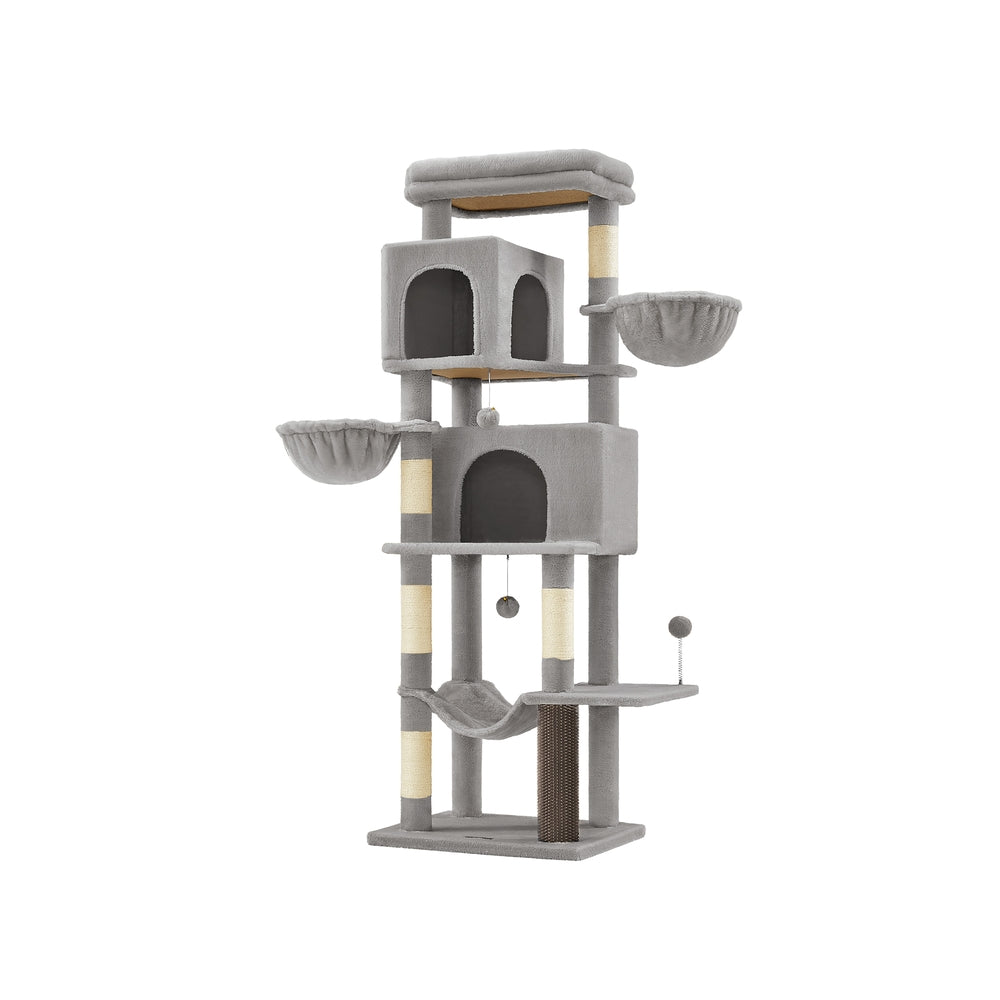 Large Cat Tree, Multi-Level, Dove Grey