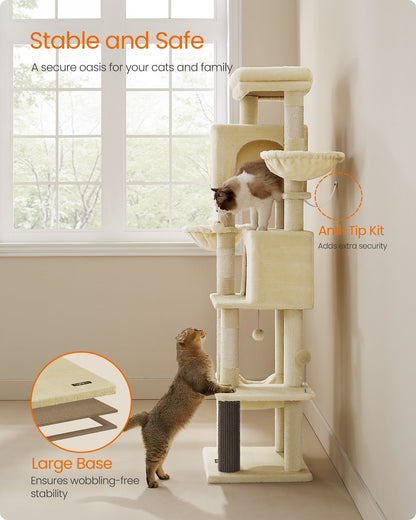 69-Inch Tall Cat Tree for Indoor Cats