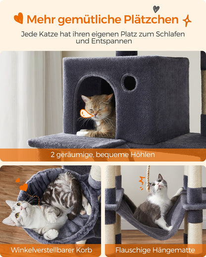 206 cm Large Cat Tower with 13 Scratching Posts
