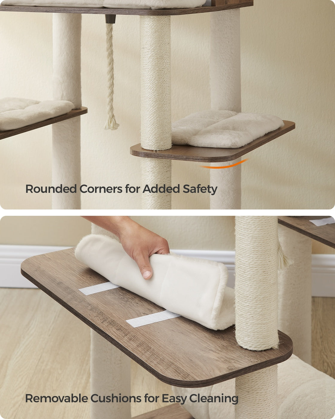 77.5-Inch Tall Modern Cat Tower for Large Indoor Cats - image 14