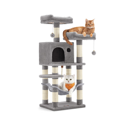 Cat Tower, Multi-Level Condo, 44.1-Inch, Light Gray - image 1