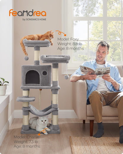 Cat Tower, Multi-Level Condo, 44.1-Inch, Light Gray - image 2