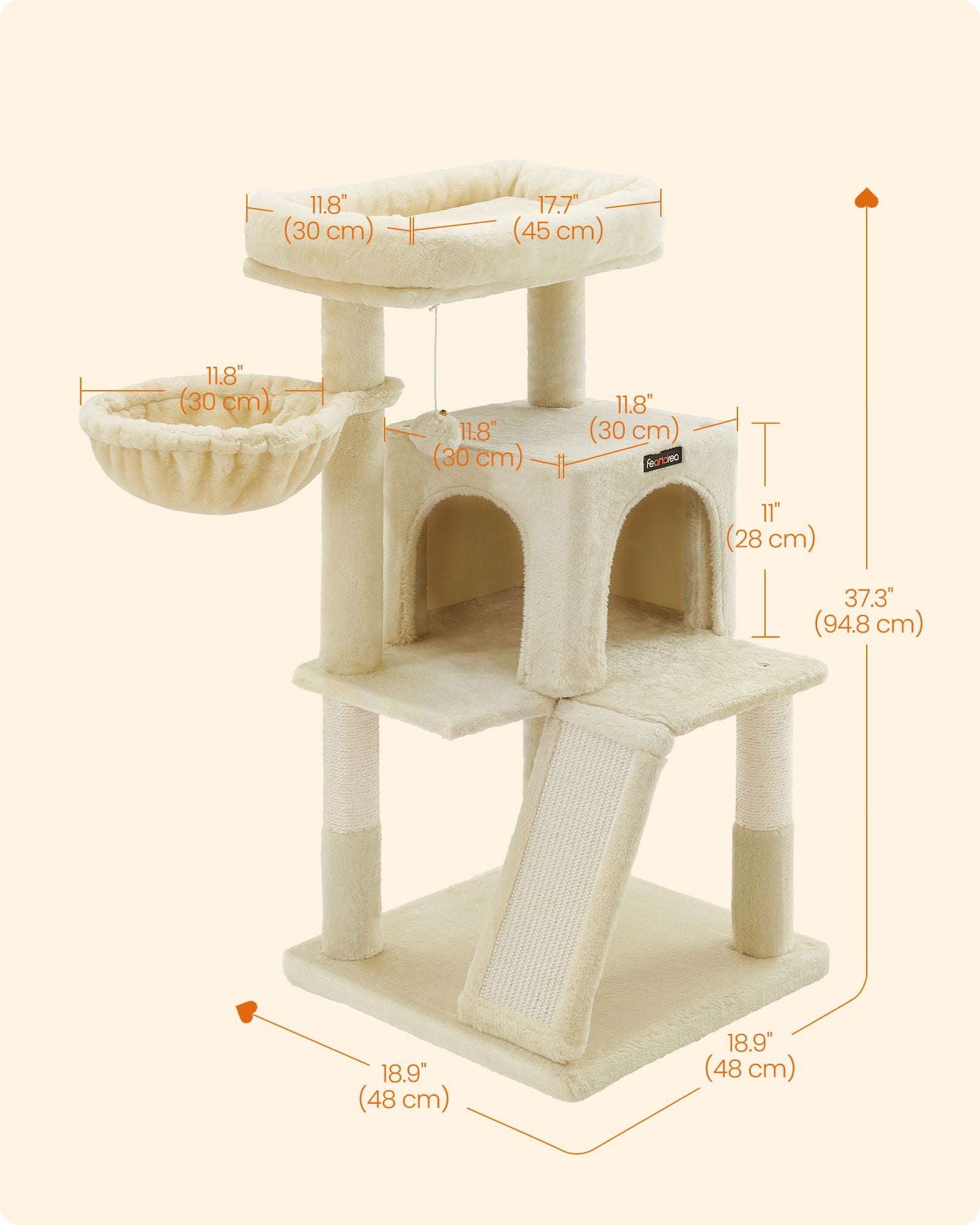 Cat Tree, 37.8-Inch Cat Tower - image 3