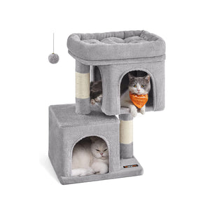 26.4-Inch Cat Tower with 2 Cat Caves
