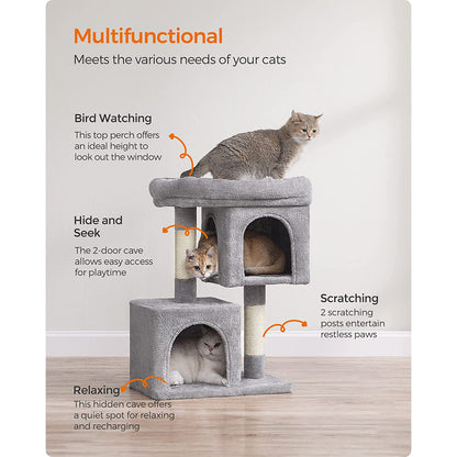 29.1-Inch Cat Tower for Medium Cats up to 11 lb