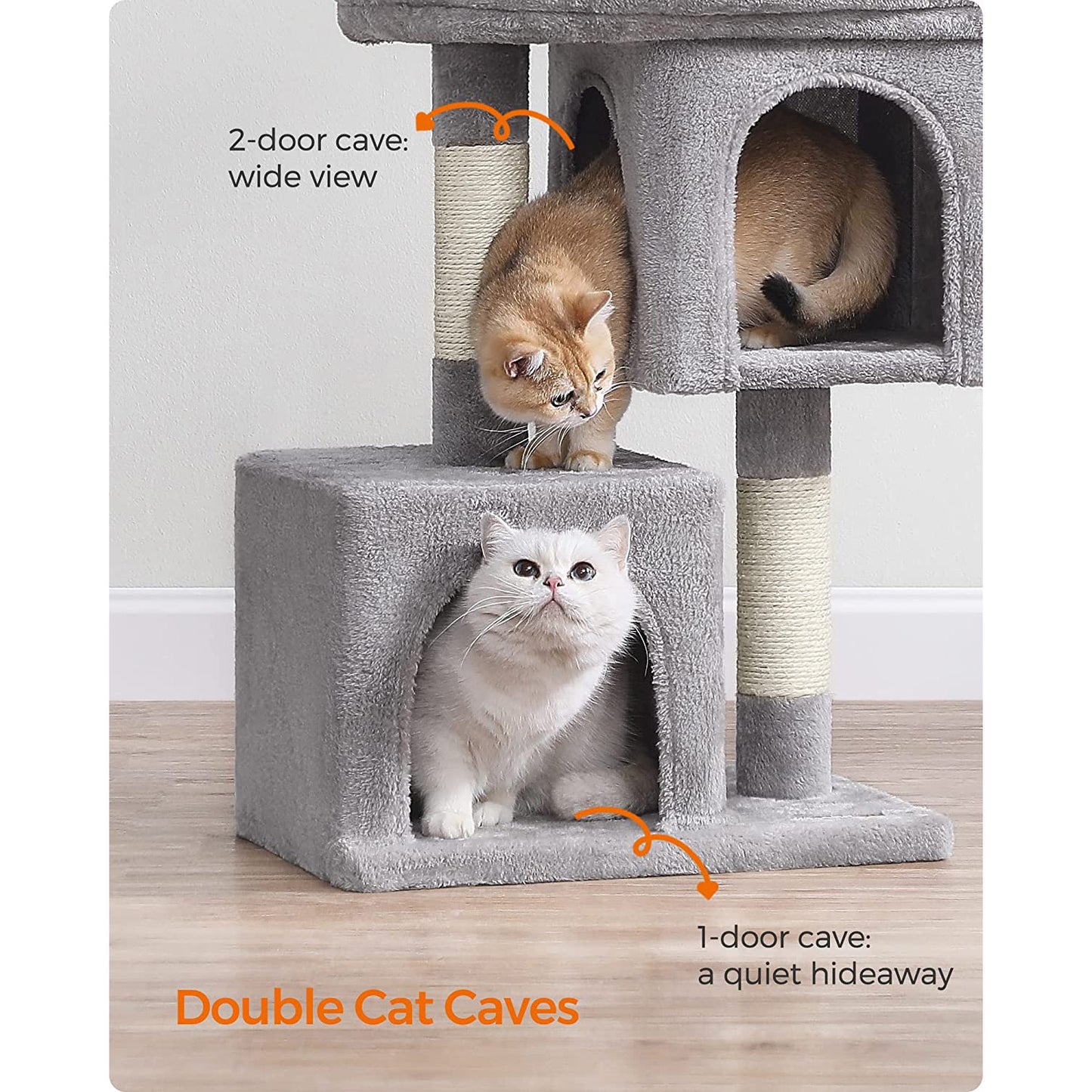 29.1-Inch Cat Tower for Medium Cats up to 11 lb